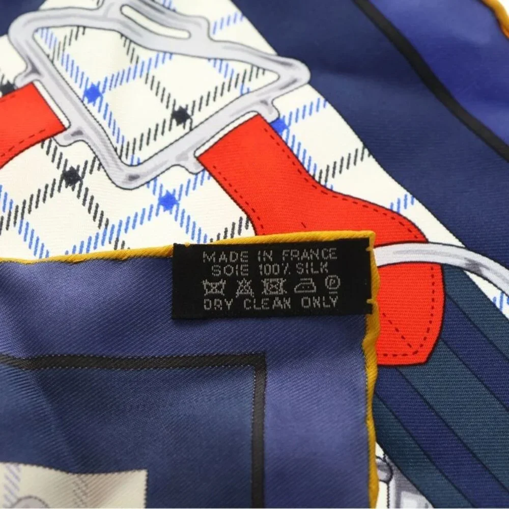 Hermes Carre Gavroche Tattersole Silk Scarf Multi - Picture 5 of 6
